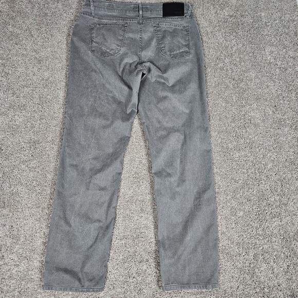Brax Pants Mens 36x34 (Fits 34x30) Gray Chuck Modern Minimalist Slim Casual - Picture 2 of 11
